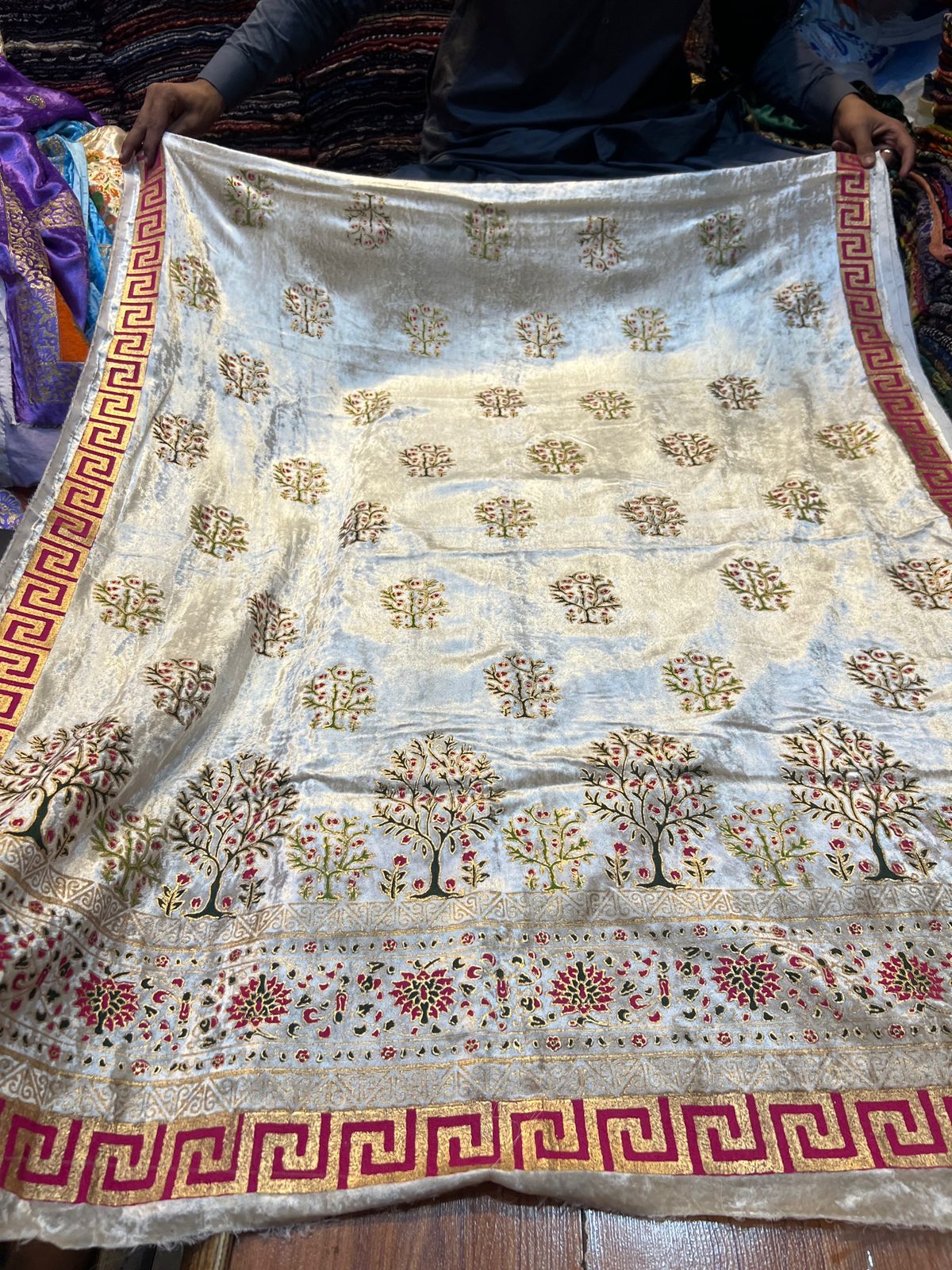 Velvet Block Print Shawls