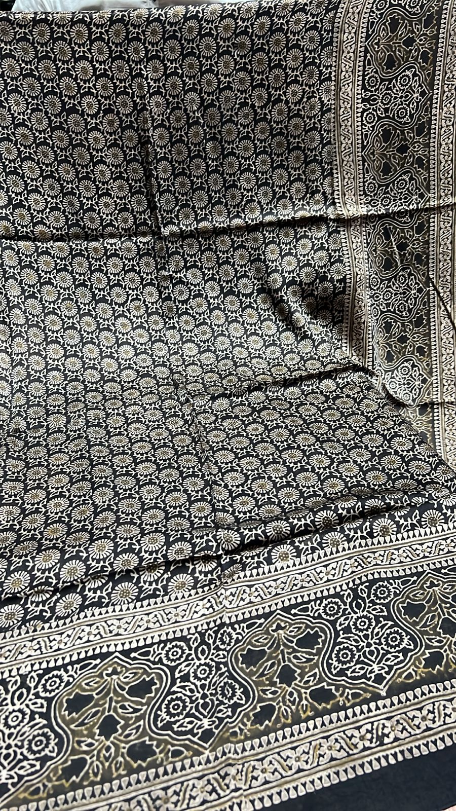 Organic natural dyeing block print shamooz duppatta