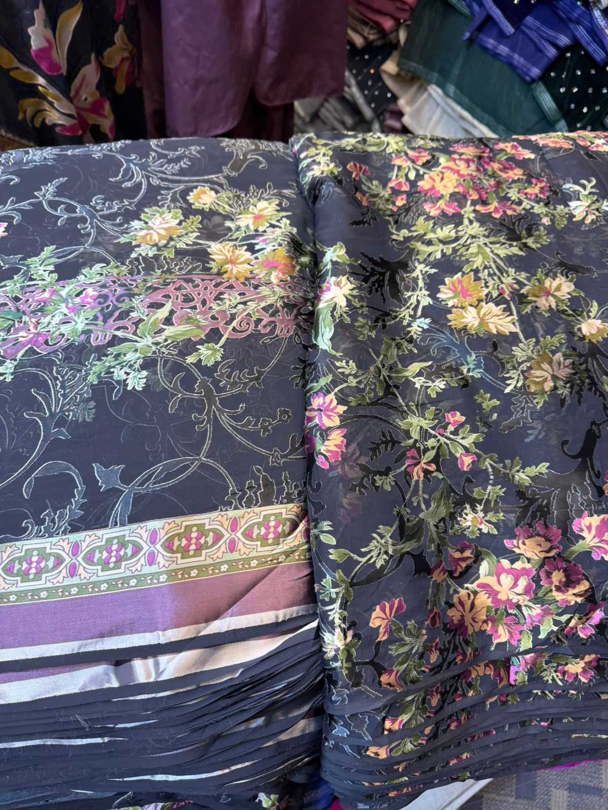 China baroshia shirt duppatta with lining and shalwar cotton silk